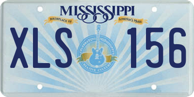 MS license plate XLS156