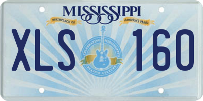 MS license plate XLS160