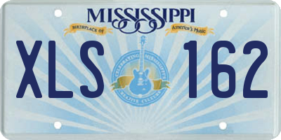 MS license plate XLS162