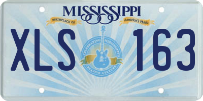 MS license plate XLS163