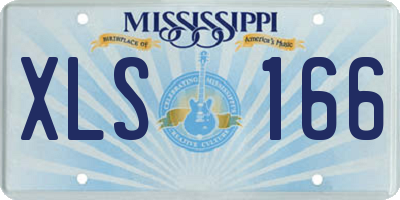 MS license plate XLS166