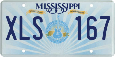 MS license plate XLS167