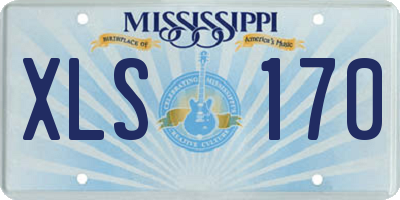 MS license plate XLS170