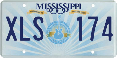 MS license plate XLS174