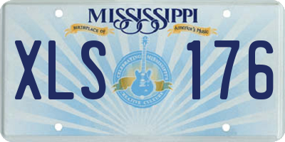 MS license plate XLS176