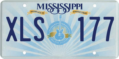 MS license plate XLS177