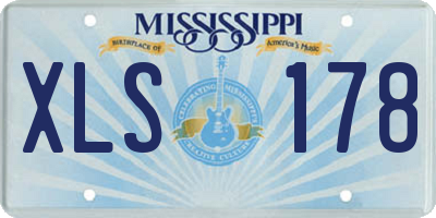 MS license plate XLS178