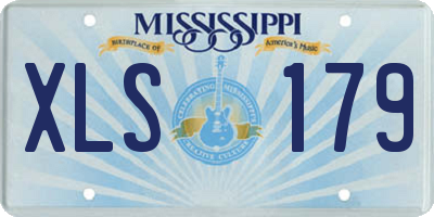 MS license plate XLS179
