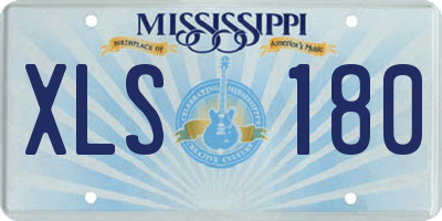 MS license plate XLS180