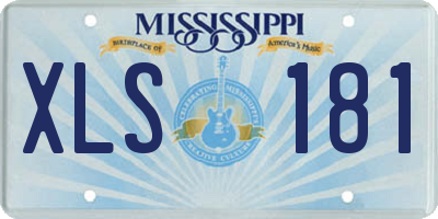 MS license plate XLS181
