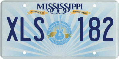 MS license plate XLS182