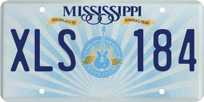 MS license plate XLS184