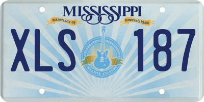 MS license plate XLS187