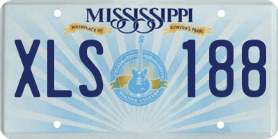 MS license plate XLS188