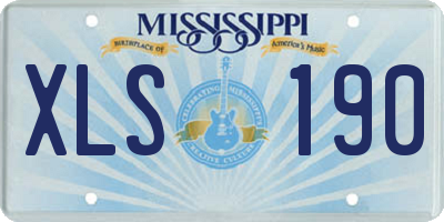 MS license plate XLS190