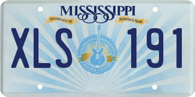 MS license plate XLS191