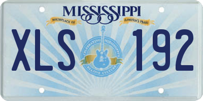 MS license plate XLS192