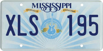 MS license plate XLS195