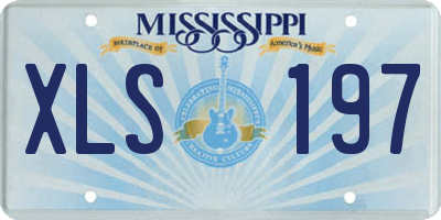 MS license plate XLS197