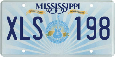 MS license plate XLS198