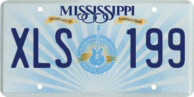 MS license plate XLS199