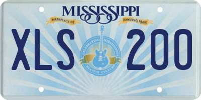 MS license plate XLS200