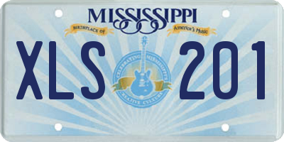 MS license plate XLS201