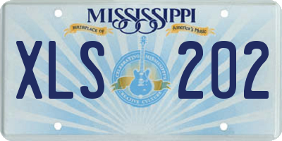 MS license plate XLS202