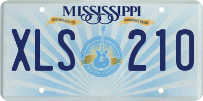 MS license plate XLS210