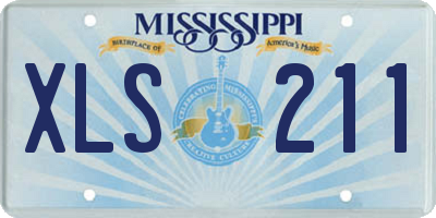 MS license plate XLS211