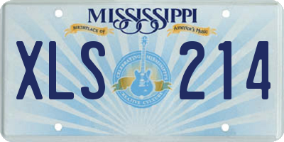 MS license plate XLS214