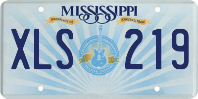 MS license plate XLS219