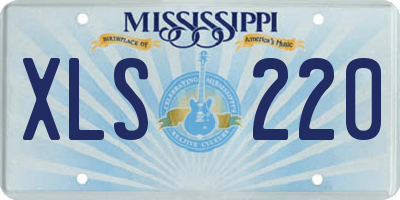 MS license plate XLS220