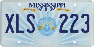 MS license plate XLS223