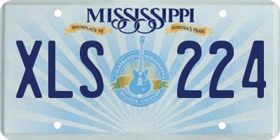 MS license plate XLS224