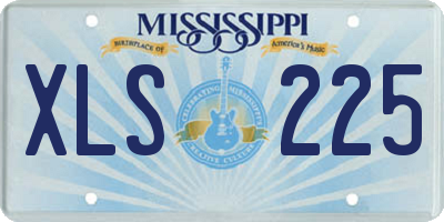 MS license plate XLS225
