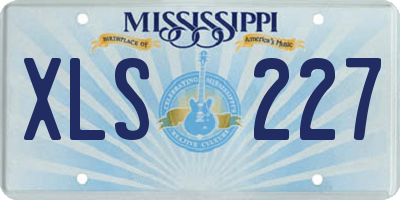 MS license plate XLS227