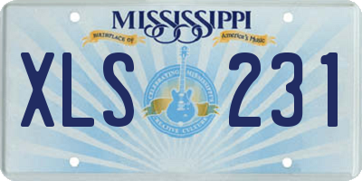 MS license plate XLS231