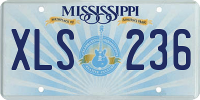 MS license plate XLS236