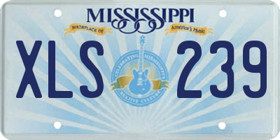 MS license plate XLS239