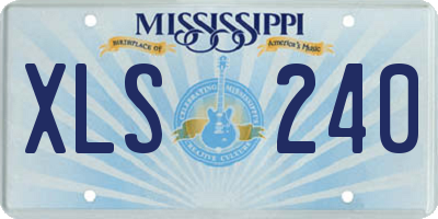 MS license plate XLS240