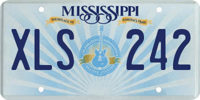 MS license plate XLS242