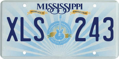 MS license plate XLS243
