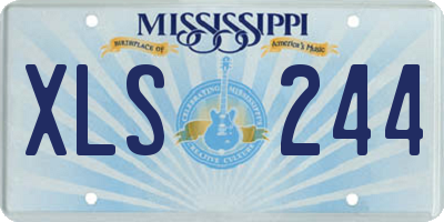 MS license plate XLS244