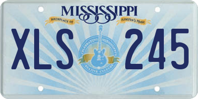 MS license plate XLS245
