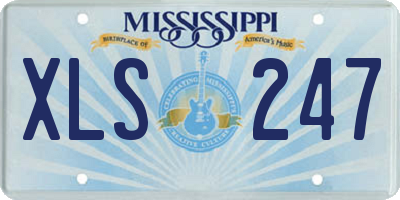 MS license plate XLS247
