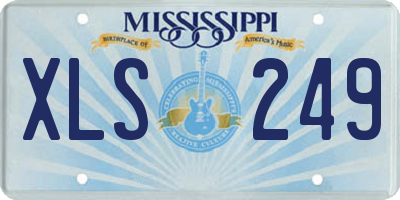 MS license plate XLS249