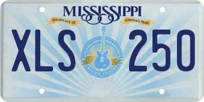 MS license plate XLS250