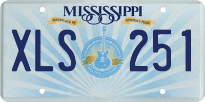 MS license plate XLS251