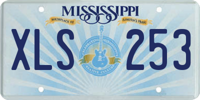 MS license plate XLS253